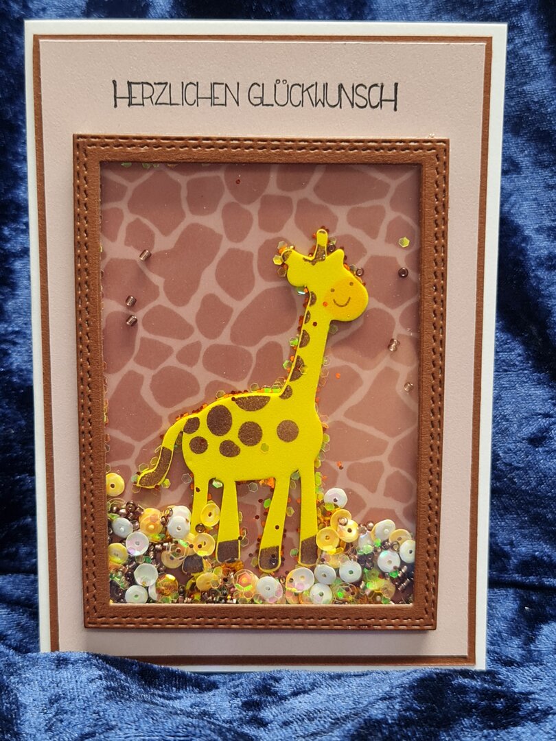 Schüttelkarte Giraffe