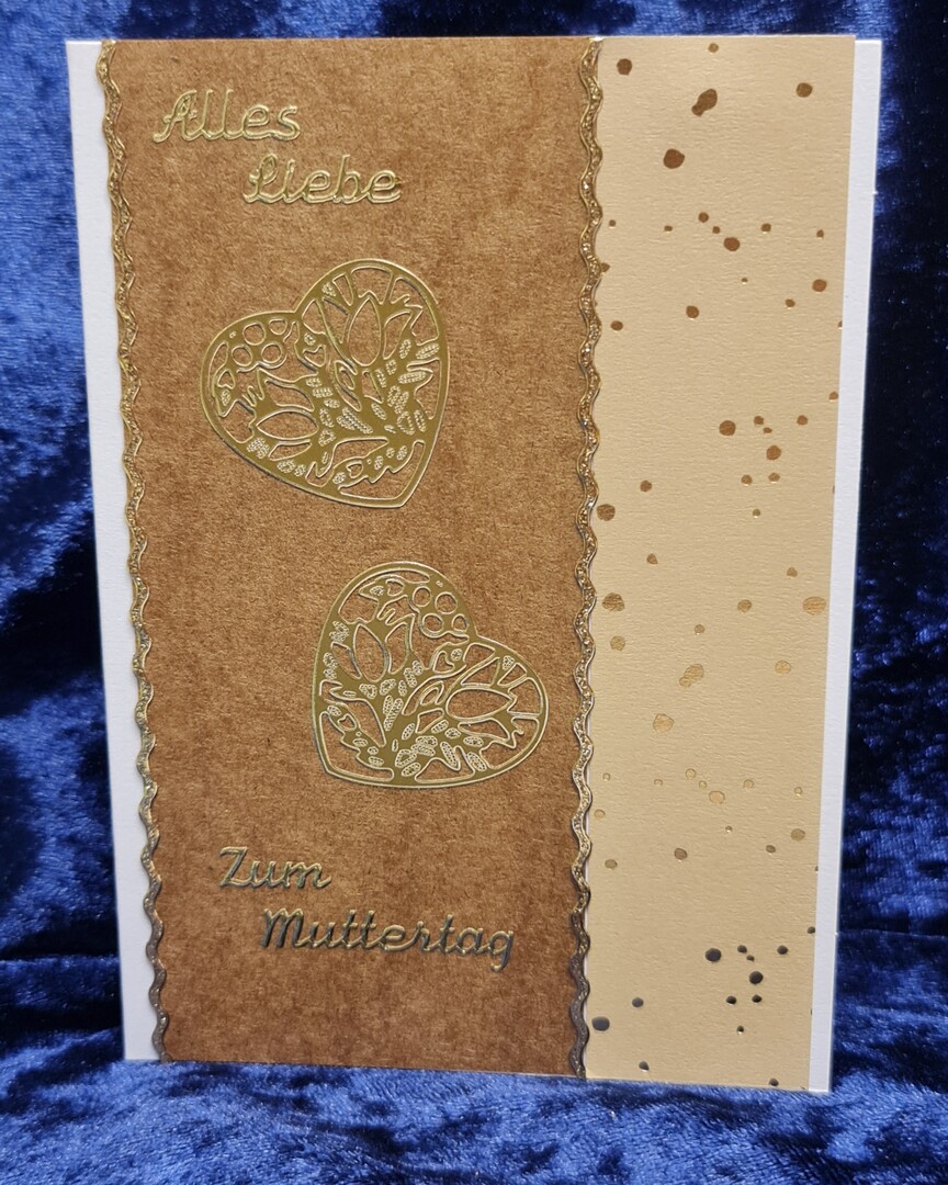 Muttertag Herzen Gold